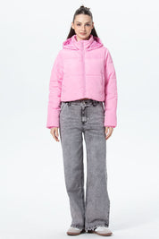 Parka Mujer Puffa Ajustable Rosado