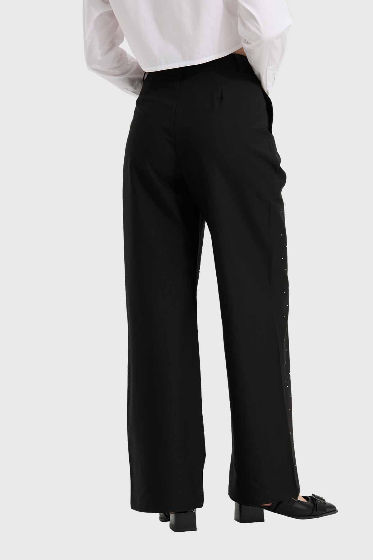 Pantalón Mujer Con Bolsillos Negro