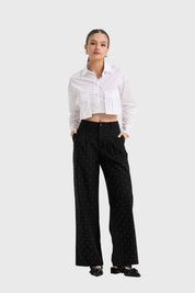 Pantalón Mujer Con Bolsillos Negro