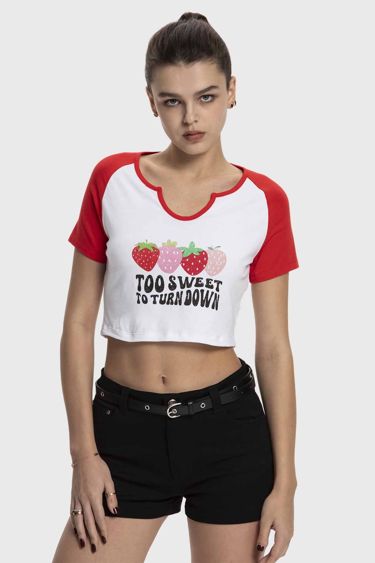 Polera Mujer Bicolor Rojo Rojo / L