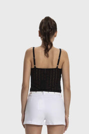Polera Mujer Con Lazo Negro