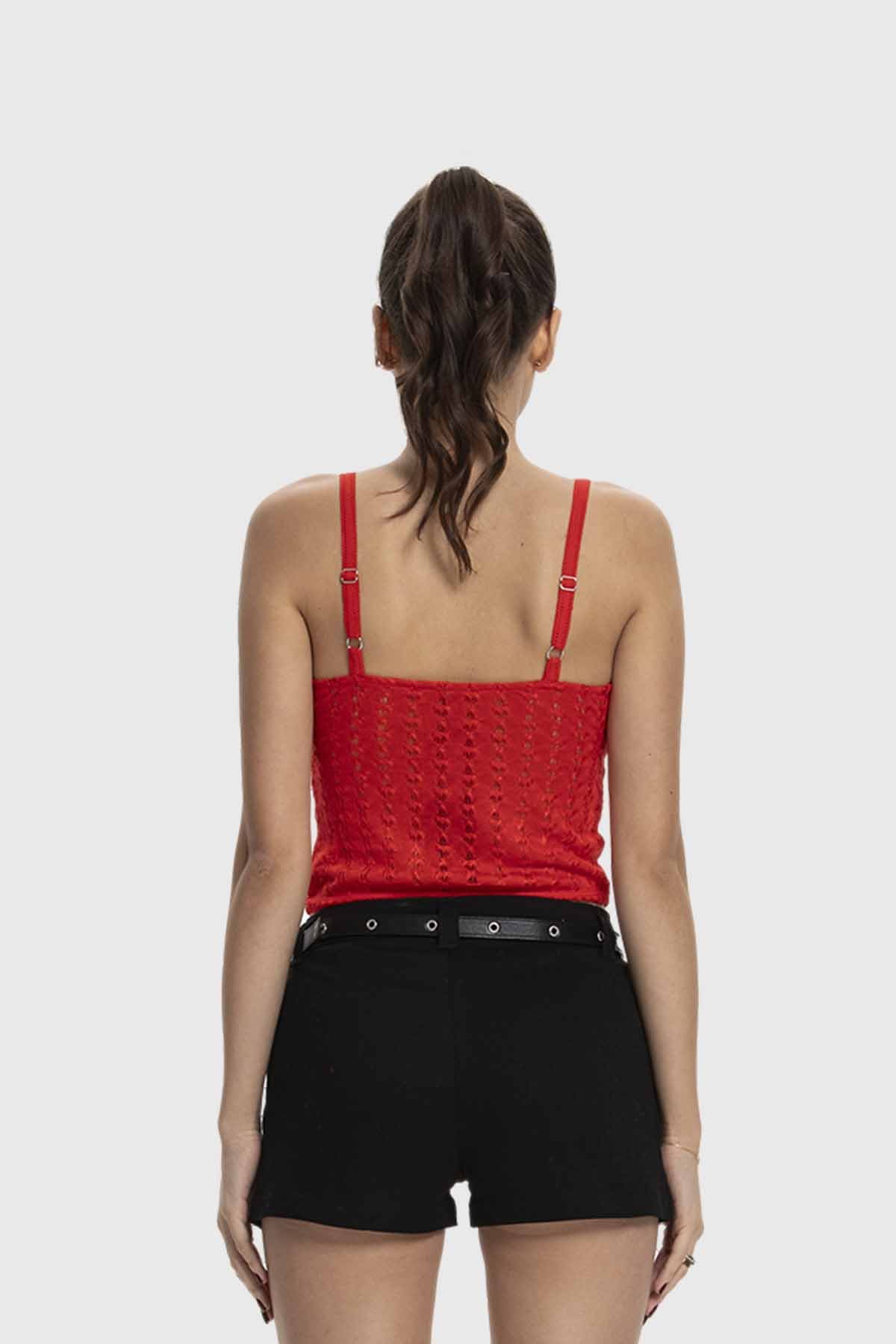 Polera Mujer Con Lazo Rojo