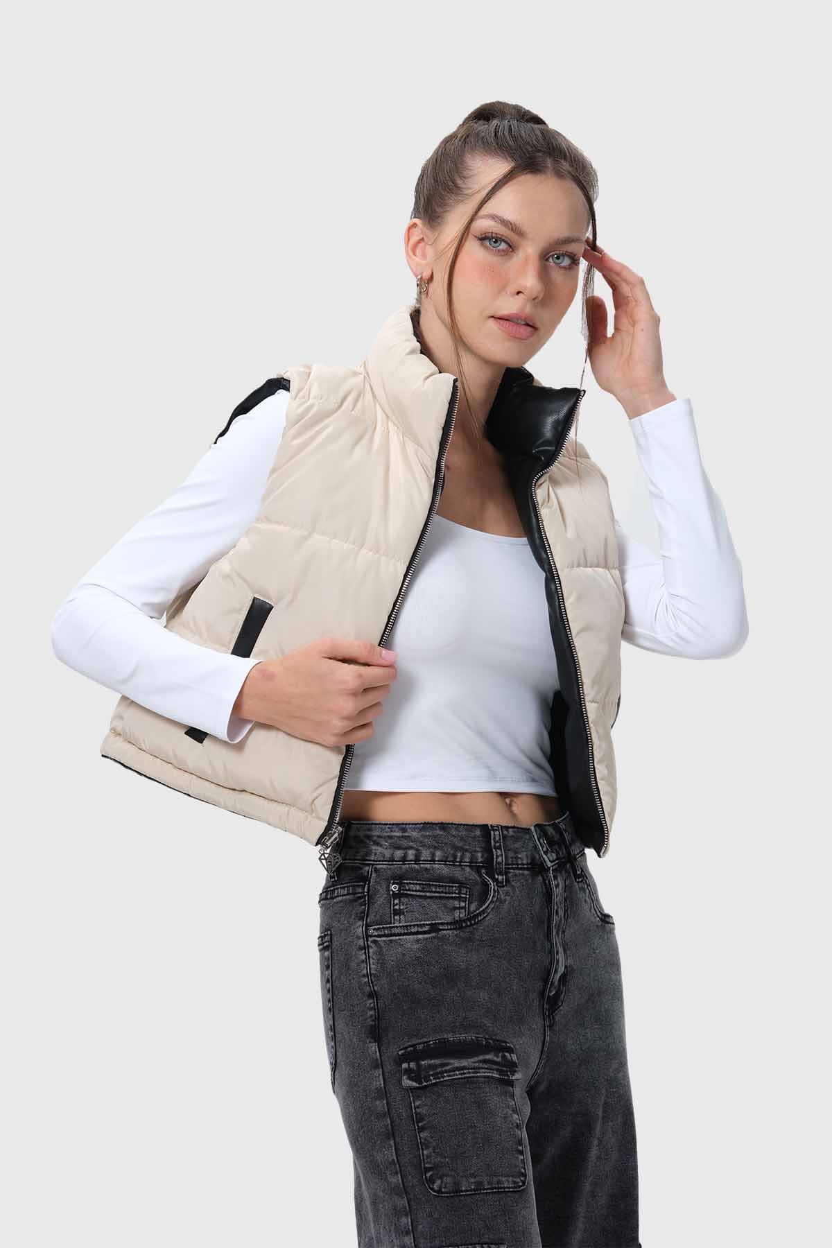 Parka Mujer Reversible Nude Nude / M