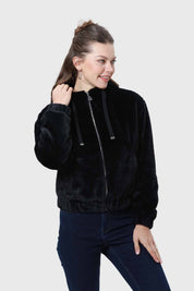 Chaqueta Mujer Polar Negro