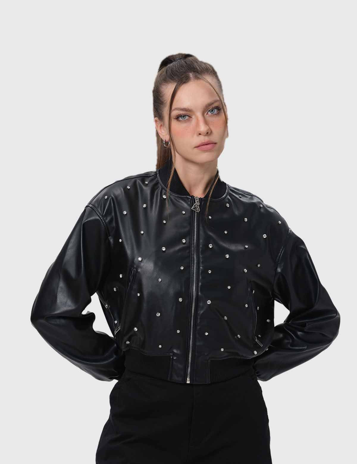 Chaqueta Mujer Bomber Negro