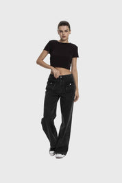 Polera Mujer Malla Negro