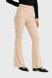 Pantalón Mujer Sastre Pretina Beige