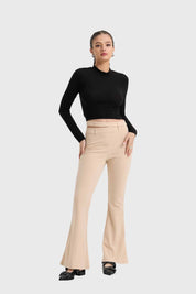 Pantalón Mujer Sastre Pretina Beige