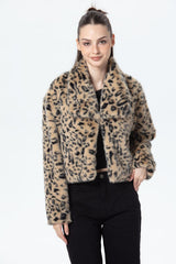 Chaqueta Mujer Peludo Café