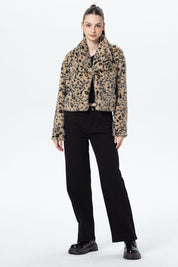 Chaqueta Mujer Peludo Café