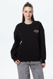 Polerón Mujer Oversize Print Negro