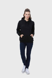 Polerón Mujer Canguro Print Negro
