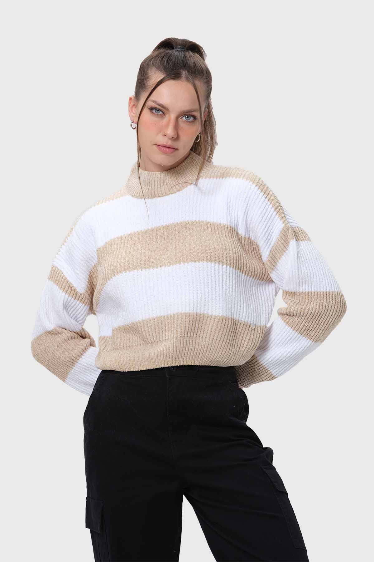 Sweater Mujer Chenille Nude