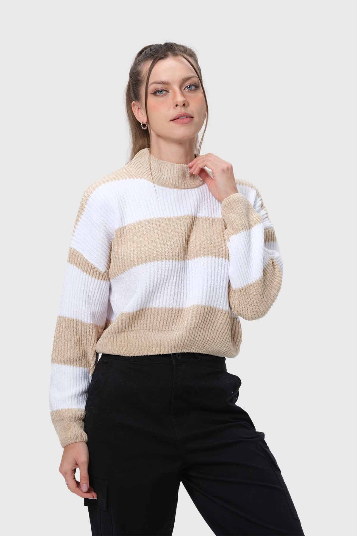Sweater Mujer Chenille Nude