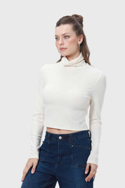 Polera Mujer Rib Crudo