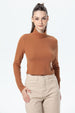 Polera Mujer Rib Café