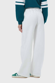 Pantalón Buzo Mujer Wide Leg Básico Crudo