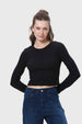 Polera Mujer Rib Negro