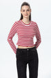 Polera Mujer Rib Rojo