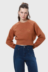 Polerón Mujer Pretina Ancha Café