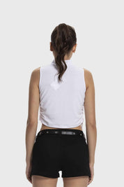 Polera Mujer Amarras Costados Blanco