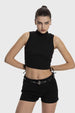 Polera Mujer Amarras Costados Negro