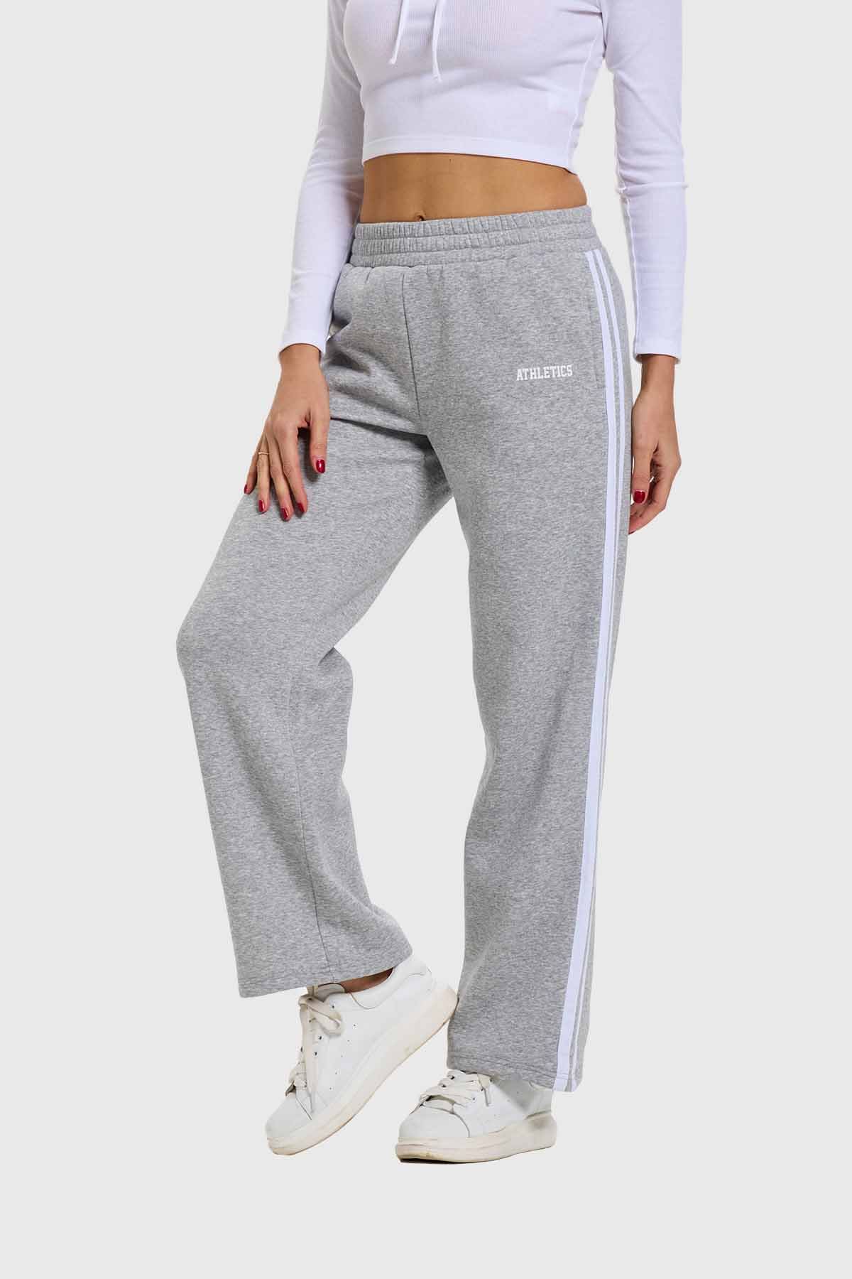 Pantalón Mujer Rayas Gris