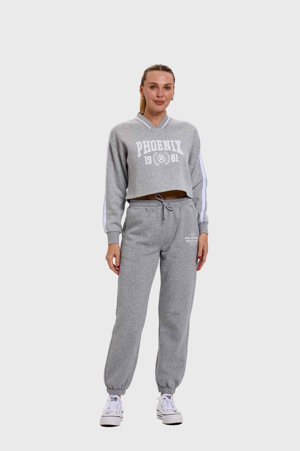 Polerón Mujer Preppy Gris