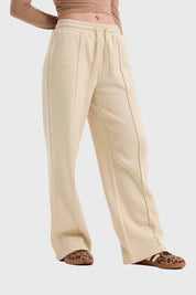 Pantalón Mujer Doble Pretina Beige
