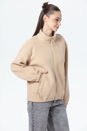 Polar Mujer Corderito Beige