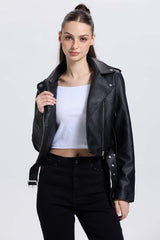 Chaqueta Mujer Biker Negro