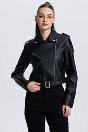 Chaqueta Mujer Biker Negro