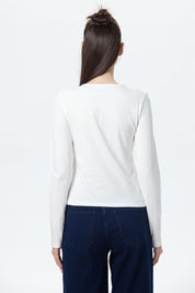 Polera Mujer Print College Crudo