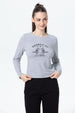 Polera Mujer Print College Gris