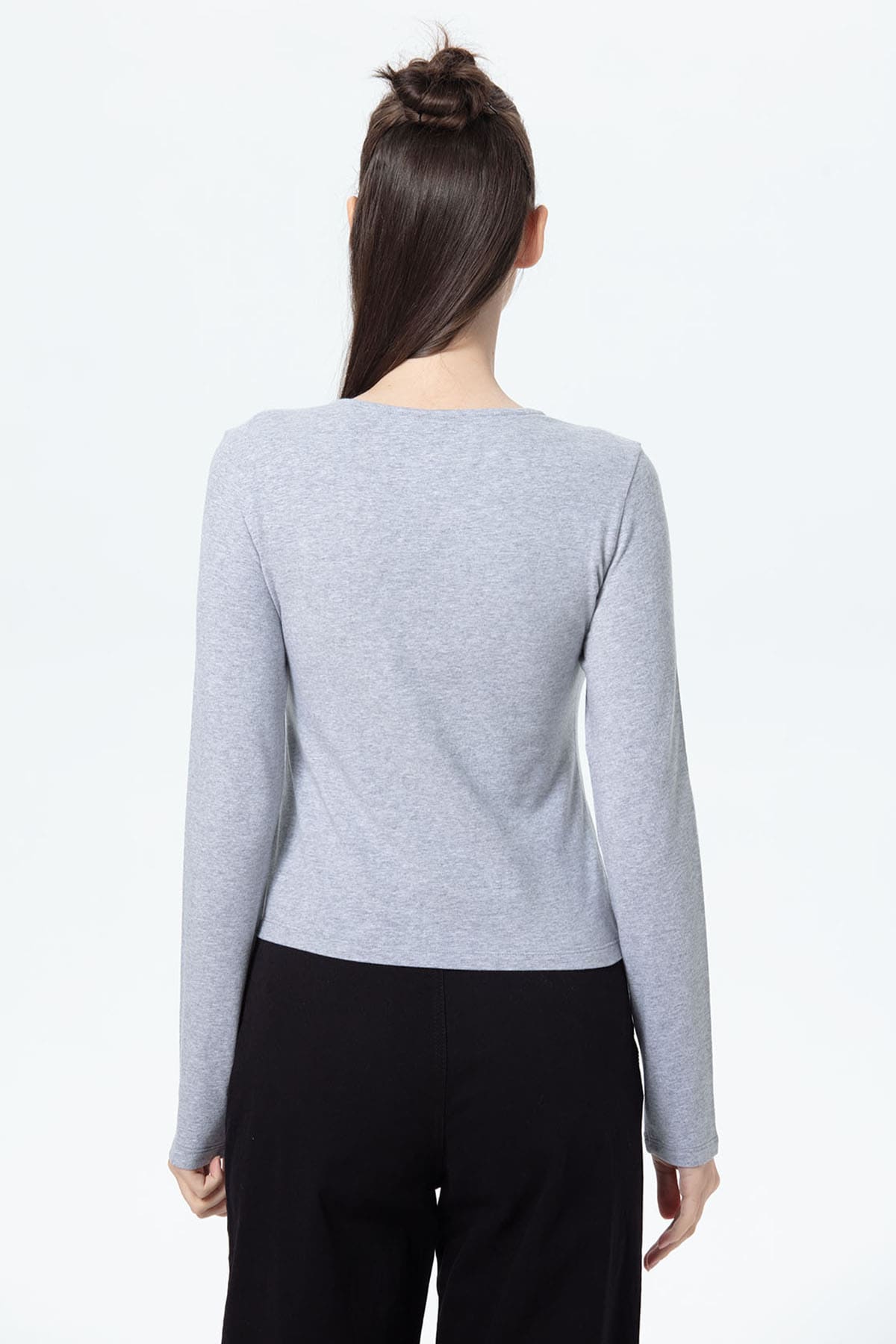Polera Mujer Print College Gris