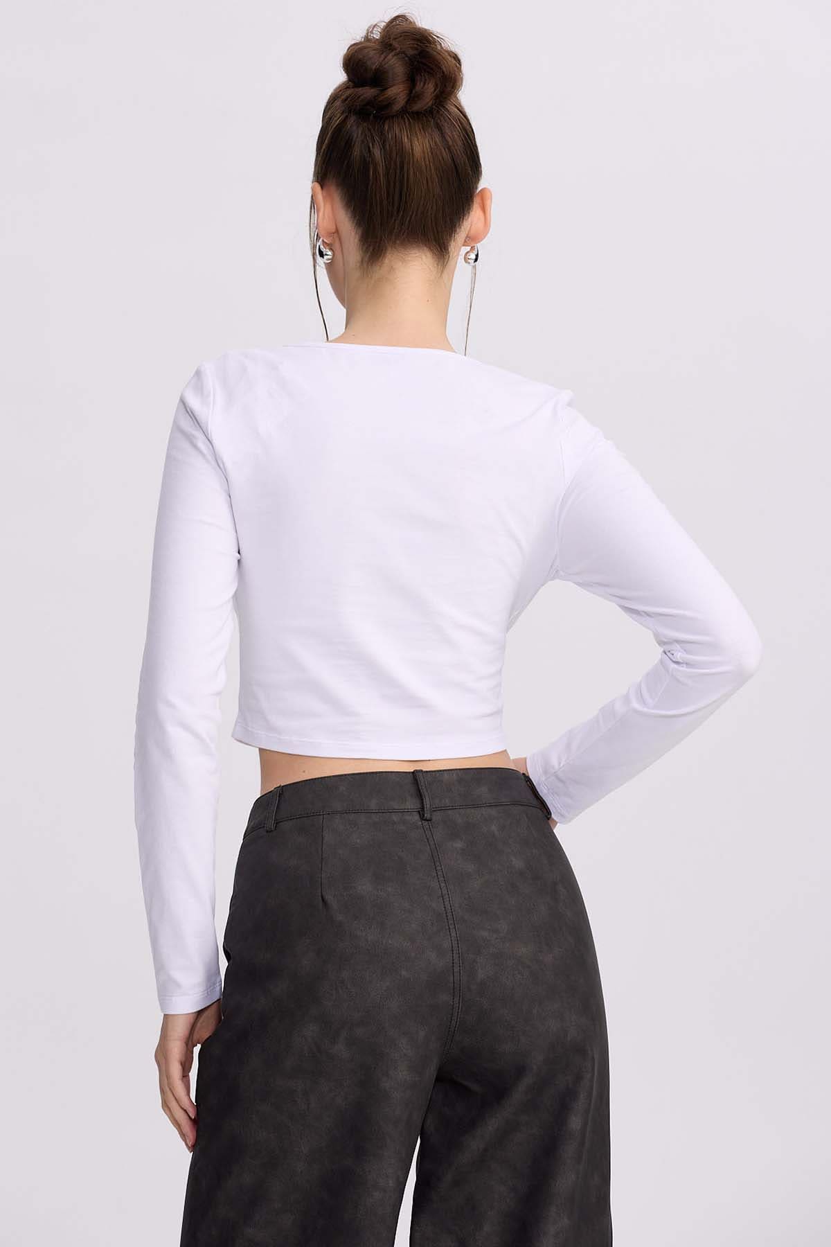Polera Mujer Lisa Blanco