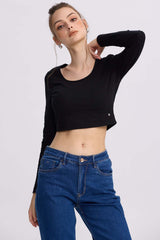 Polera Mujer Lisa Negro