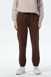 Pantalón Buzo Mujer Jogger Cafe