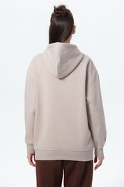 Polerón Mujer Oversize Print Beige