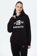 Polerón Mujer Oversize Print Negro