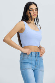 Peto Mujer Seamless Celeste Azul / XS-S
