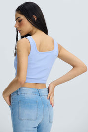Peto Mujer Seamless Celeste Azul / XS-S