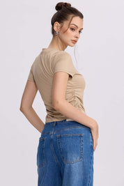Polera Mujer Deporte Beige