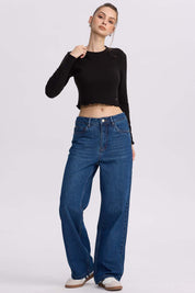 Sweater Mujer Crop Negro