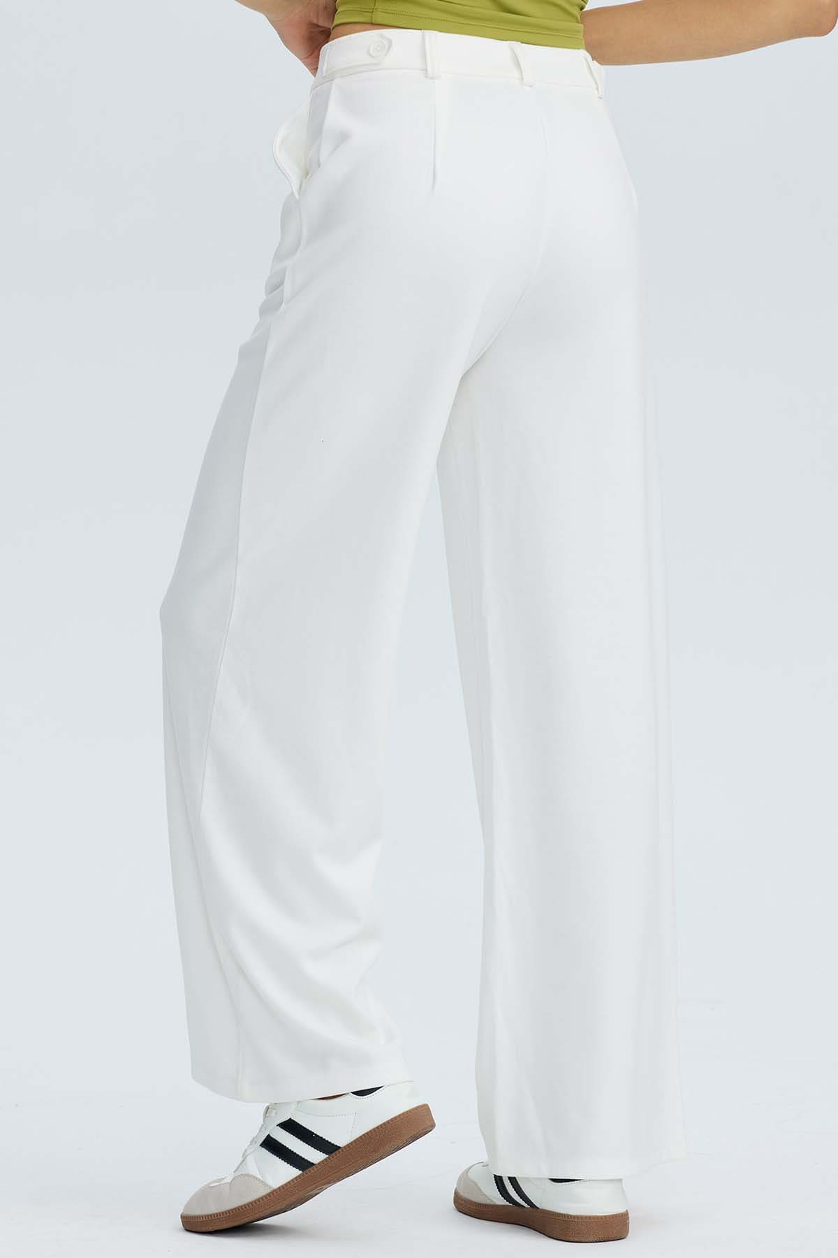 Pantalón Mujer Sastrero Crudo Blanco / 36