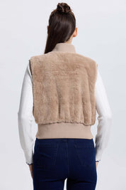 Chaqueta Mujer Juvenil Sin Mangas Beige