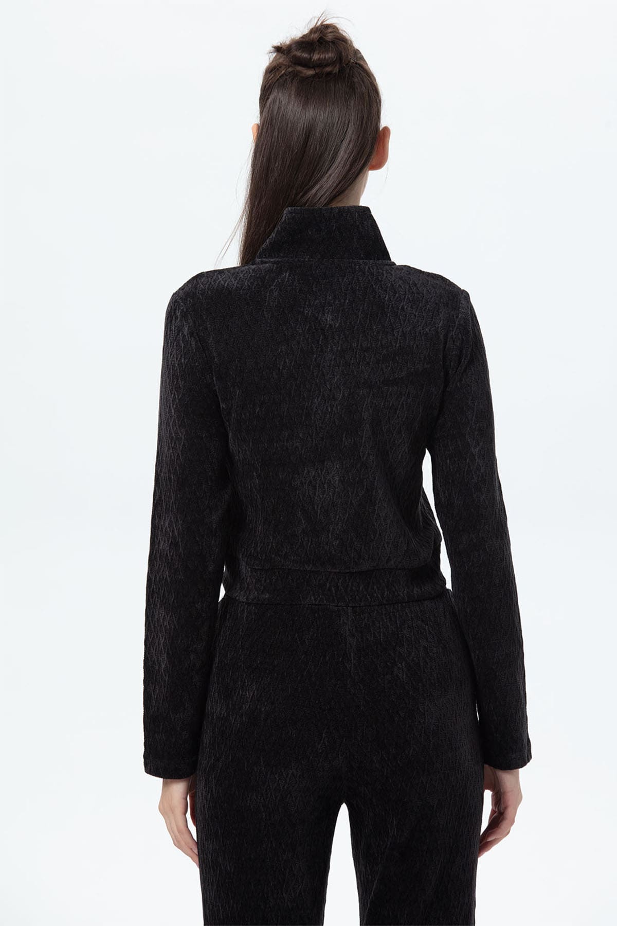 Polerón Mujer Chenille Pretina Negro