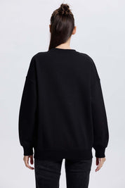 Polerón Mujer Print Mangas Negro