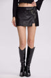 Falda Mujer Short Cinturón Negro