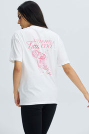 Polera Mujer Oversize Crudo Blanco / XL